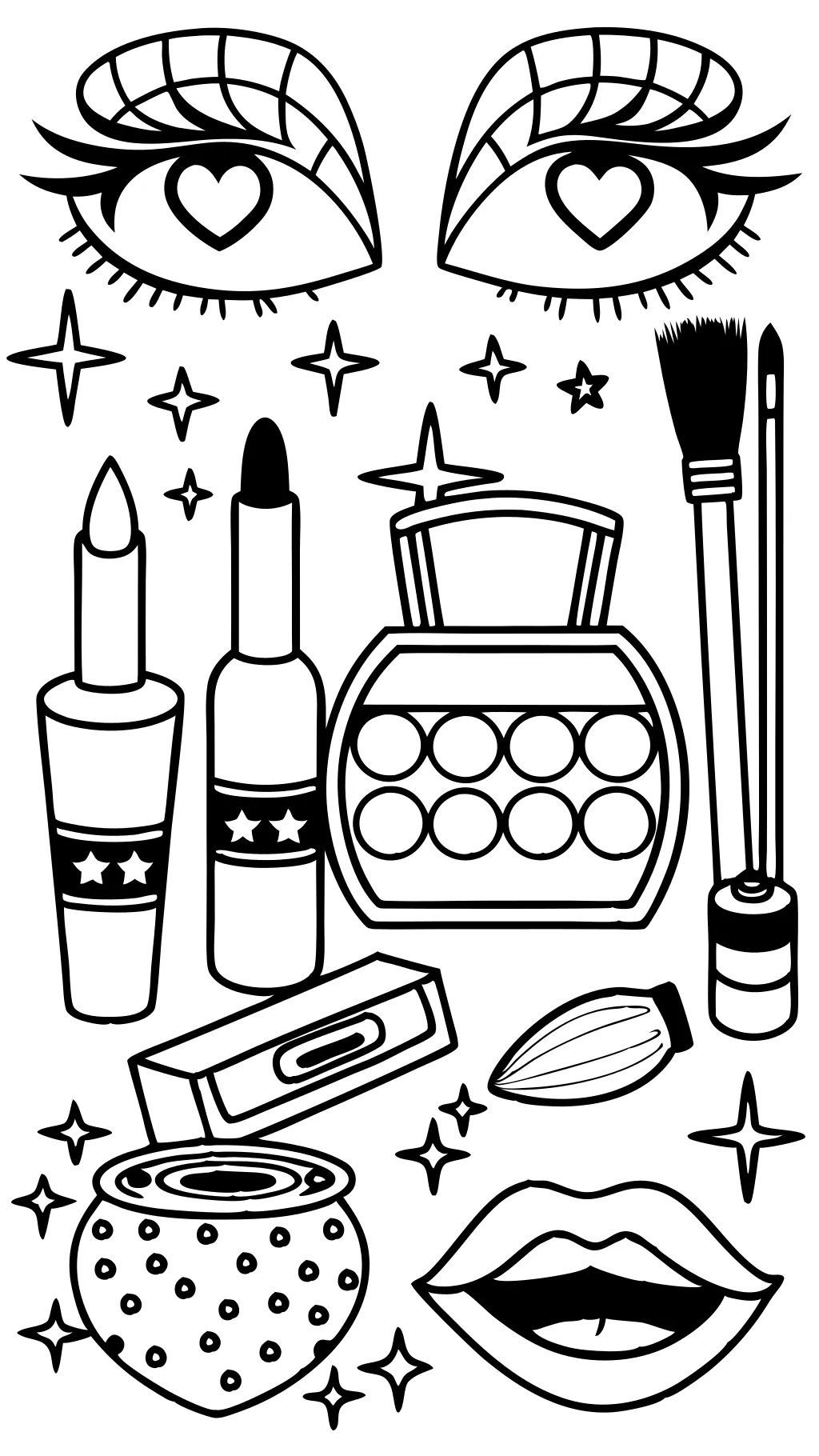 coloring pages makeup